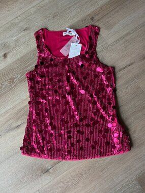 Women's Sequin Top Sleeveless Sparkly Dressy Tank Tops Vest Glitter Cocktail